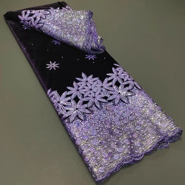 Velvet lace fabric 5 yards