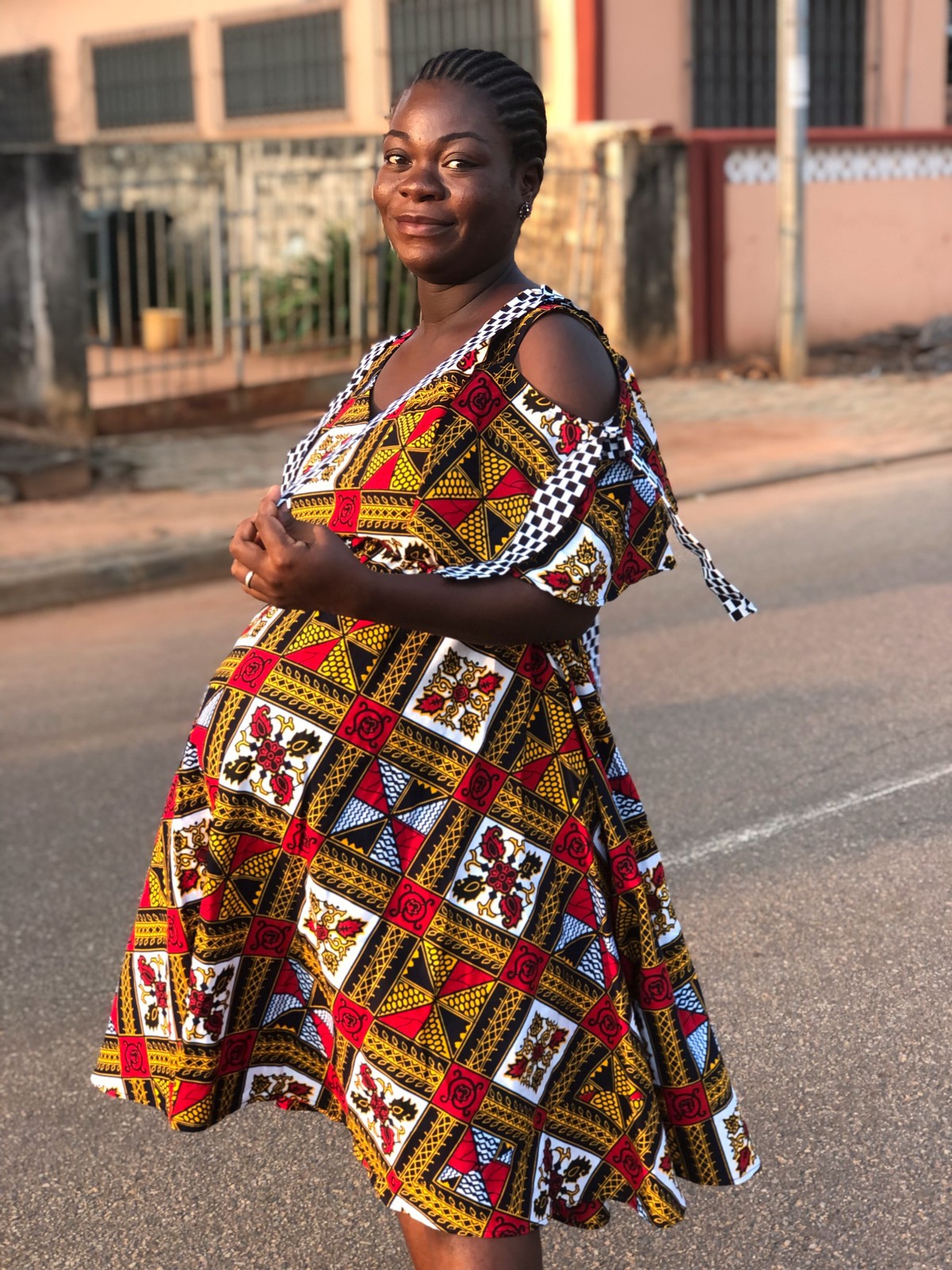 Ife pregnancy dress by les2elleswax - Mid-length Dresses - ANKA