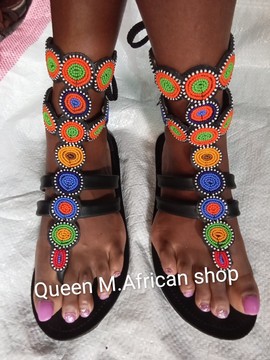 African Long Gladiator sandals