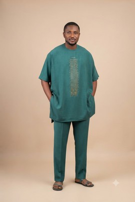 Ensemble traditionnel africain deux pièces pour homme