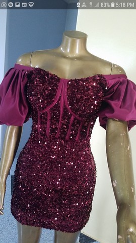 A short sequins dress