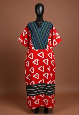 Elegant Red Printed Kaftan