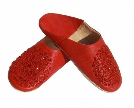 BIG SALE! Genuine Leather Slipper for Women Handmade in Morocco By Cuiroma Craftsmen
