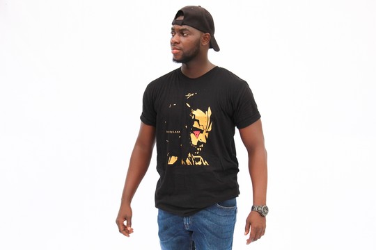 Africa boy face profil doré