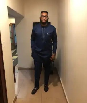2 pièces, costume traditionnel pour homme africain avec pantalon assorti