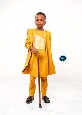Manuel Fashion Golden Majesty Agbada Set
