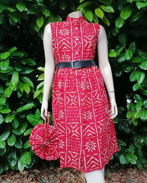 Beautiful sleeveless shirt dress "Lady Grace"