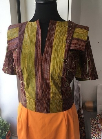 Open blouse on the back