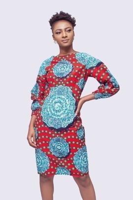 Stoned African Print Dress, Ankara Dress, African Womens Dress, African Print Dress
