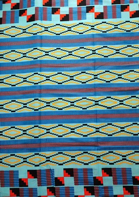 COUPON FABRIC WAX AFRICAN KENTE PATTERN