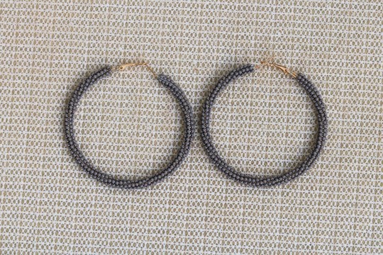 Beaded hoop earrings, African Beaded earrings, Elegant earrings, Tribal earrings, Boho earrings