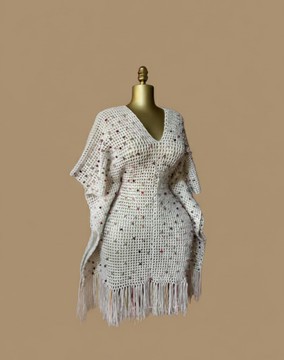 Robe d’été poncho au crochet