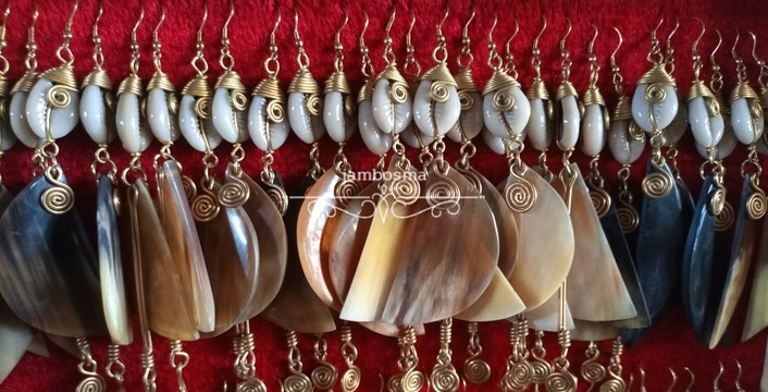 African brass earrings, brass jewelry