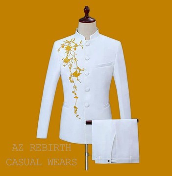 Costume homme Costume brodé homme Veste pantalon homme