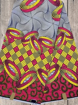6 YARDS UNLIMITED EDITION WAX GOLD ANKARA FABRIC PATTERN: DISC