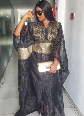 Laila Luxury Organdi Boubou for Weddings/Special occasions/Plus Size