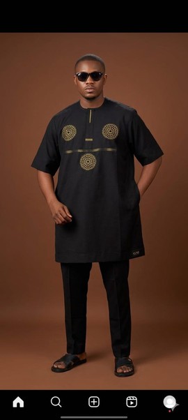 Classic black senator wears with embroidery