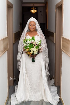 Chic &amp; elegant two pieces  A - line wedding dress