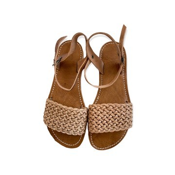 Sandale en cuir véritable haute qualité fait main mode femme
