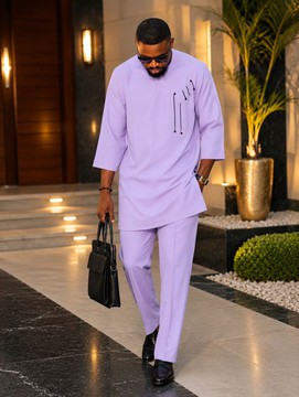 2 Piece Traditional Outfit | African Kaftan Set | Luxury Nigerian Agbada  |Wedding &amp; Occasion Wear