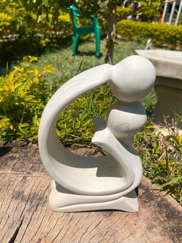 Parents love to kids soapstone sculpture/ home decor styling artwork