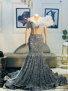 Embellished trumpet  sequin dress , prom dresses , sequin dresses, evening gowns