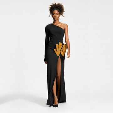 Bria Maxi Mono Sleeve Dress