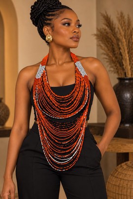 Collier de perles à plusieurs rangs