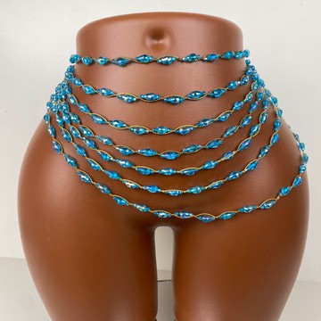Bayas , perle de taille, bine bine , binbin , bijoux de ventre , perle de hanches, bijoux fait main