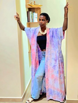 Maxi Kimono Jacket (Silk Tye-Dye)