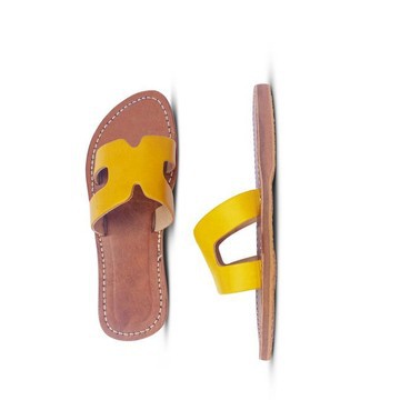 Sandale de plage en vrai cuir pour Femme