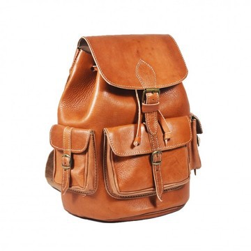 100% handmade high quality genuine leather backpack.