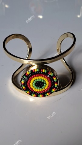 Manchette en laiton massif, bracelet de manchette en laiton africain, bracelet de déclaration