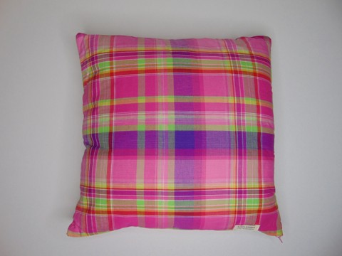 Handmade Madras Cushion