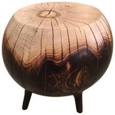 Table basse en bois de haute qualité : tabouret vintage