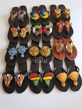 12 Pairs Maasai Beaded Gladiator Sandals – Wholesale