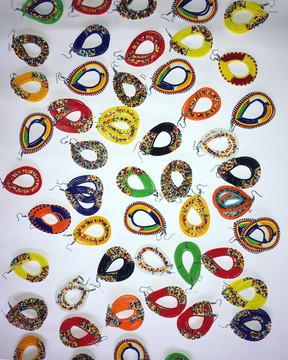 50 boucles d'oreilles en gros / boucles d'oreilles africaines / boucle d'oreille maasai / boucles d'oreilles en perles / bijoux africains