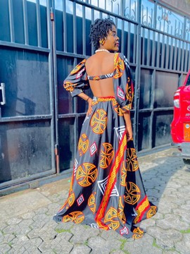 Robe Sidonie en tissu Toghu