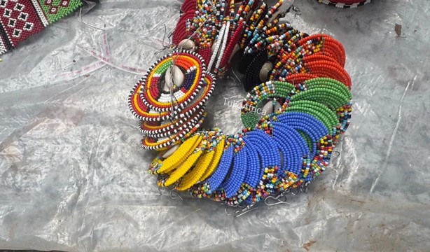 20 Maasai Beaded Disc Earrings – Handmade African Tribal Statement Earrings