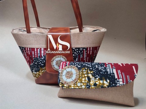 African jute bags / African handbags / Beaded bags African