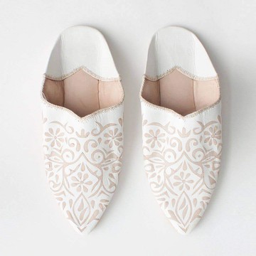 Babouche en cuir véritable authentique