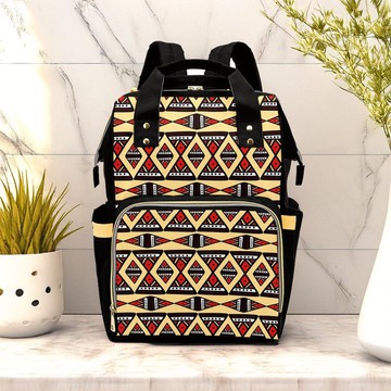 African Geometric Backpack | Abstract Fashion | Diaper Bag