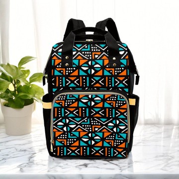 African Bogolan Mudcloth Backpack | Afro Fashion | Diaper Bag