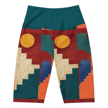 Short cycliste taille haute Alglia | Vêtement de sport recyclé | UPF 50+