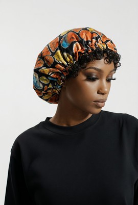 Reversible silk beanie / satin nightcap / hair accessories for women