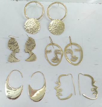 Brass earrings, wholesale earrings, brass jewelries