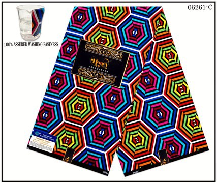 yinka colorful Ankara fabric 6yards 💯 cotton
