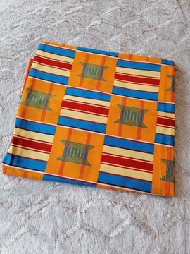 Tissus Wax 100 % coton 2 yards 1m80 "kente"