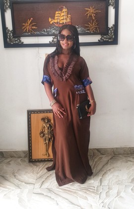 Robe longue élégante pour femme africaine pour les mariages/occasions spéciales
