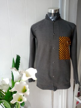 Veste en coton avec Ankara